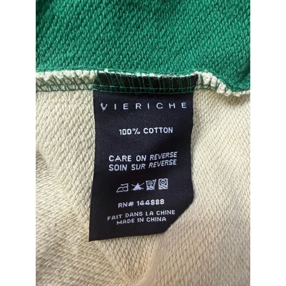 Vieriche Green Graphic Embroidered T-Shirt Men’s Size S Streetwear